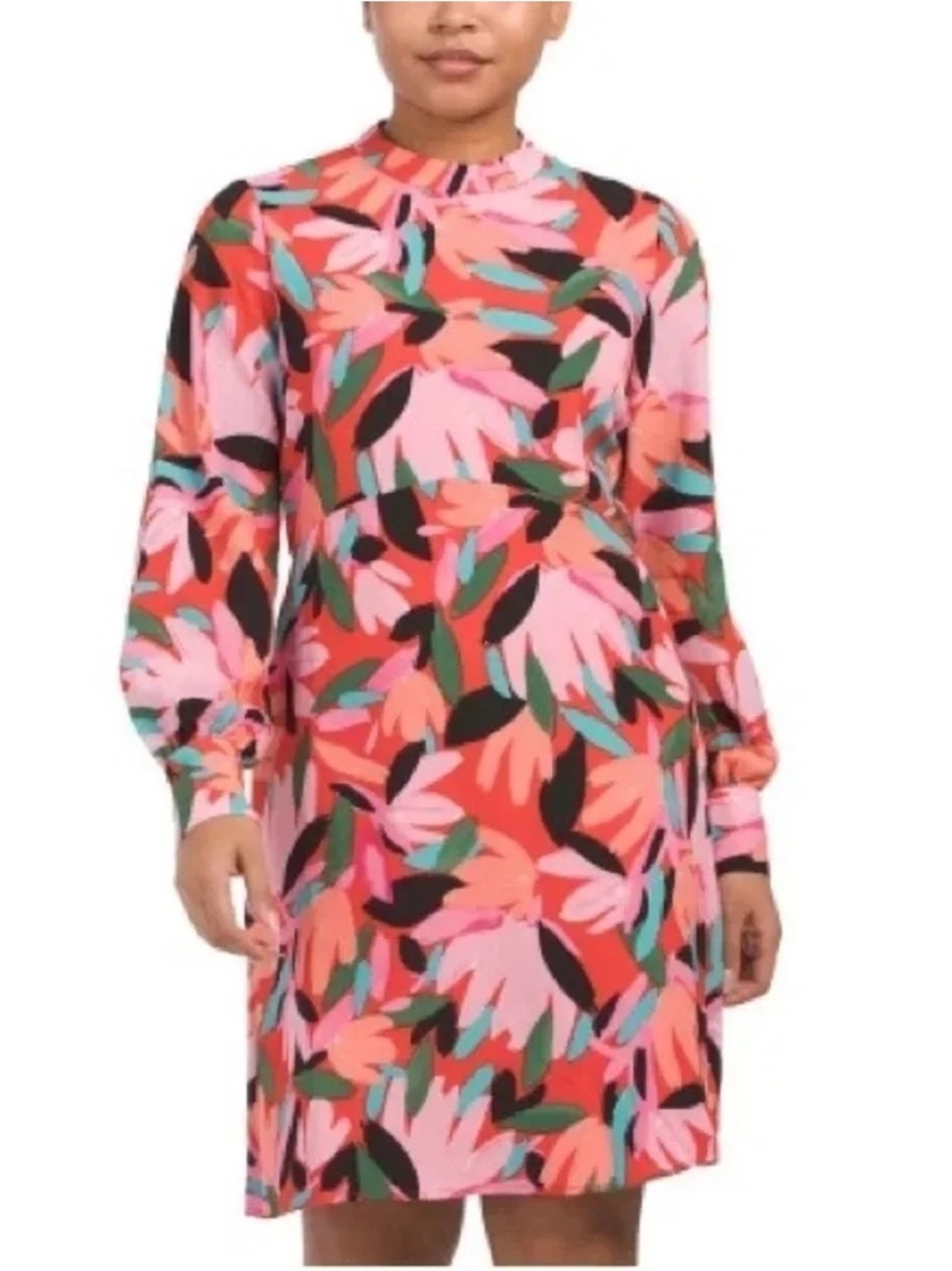 DONNA MORGAN | Printed Mini Dress Various Sizes Available Poppy Pink